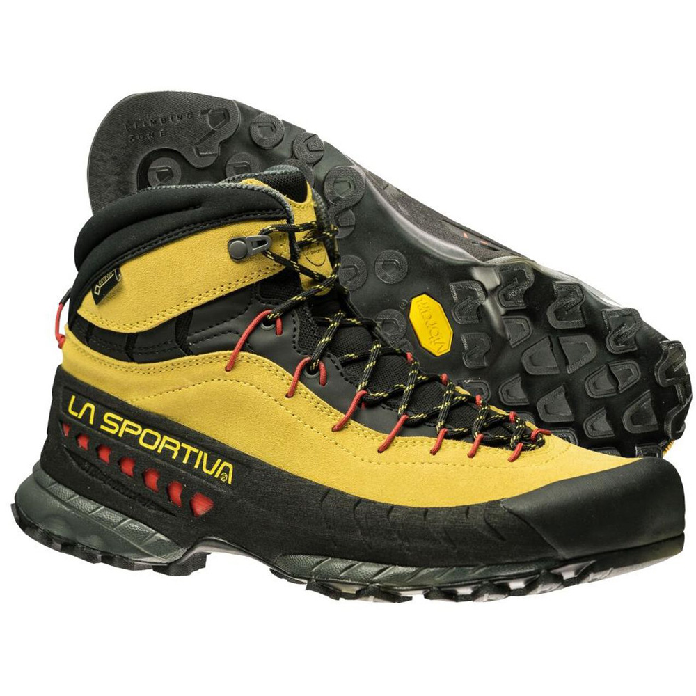 Vibram Sohle La Sportiva TX 4 Mid GTX Wanderschuhe Herren Schwarz/Gelb Sale 8073469-WY